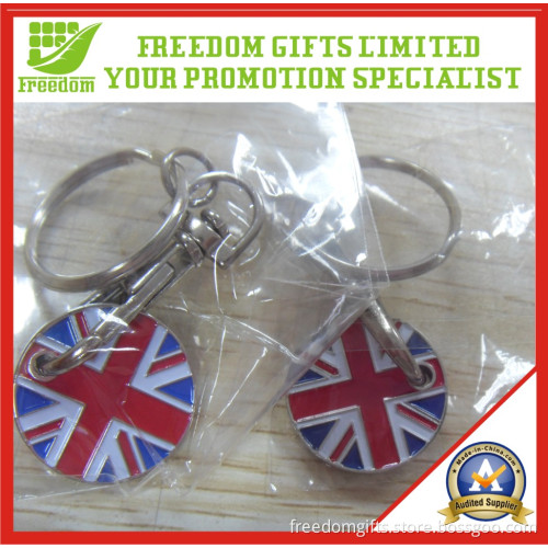 Metal Trolley Coin Keychain